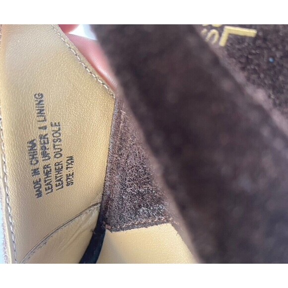 Michael Michael Kors Women's Suede High Heel Peep Toe Sandals Tan Brown S… - Picture 9 of 9